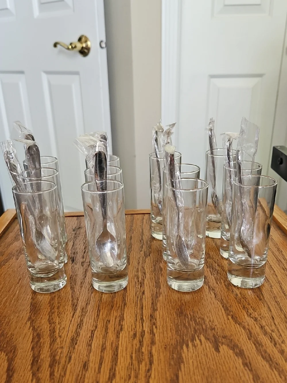 24 Piece -12 Mini Parfait & 12 Spoons Tasting Party Set by Pier 1 Imports NWT